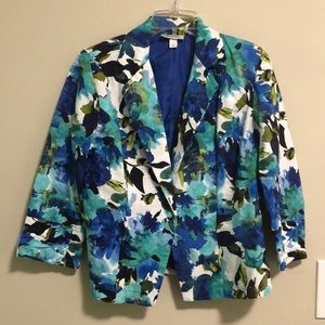 Dress Barn  Blazer Jacket Floral SZ M EUC